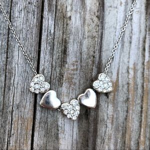 Row of Hearts Necklace